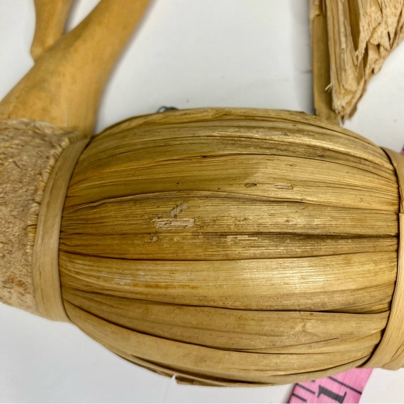 Set of 3-Vintage Corn Husk Swan Decoy Figure Handmade Wood - Picture 9 of 11